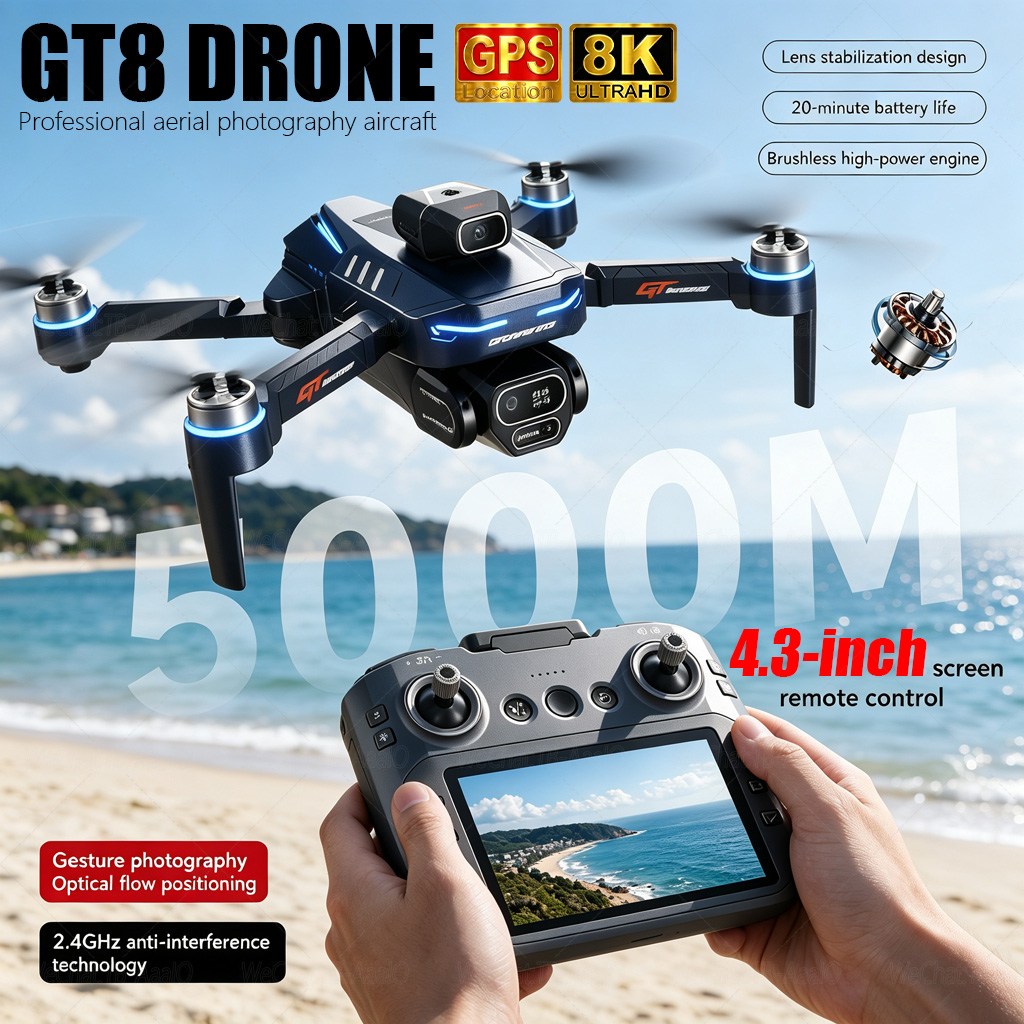 NEUE GT8 HD RC-Drohne 4K Profe – Drone Camera Lens Bewertung und Preis